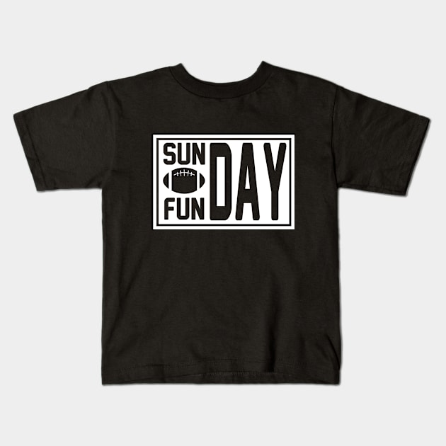 Sunday Fun Day Kids T-Shirt by Whimsical Thinker